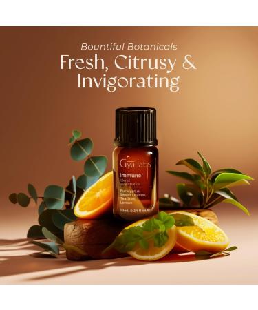 Gya Labs Immune Essential Oil Blend for Diffuser & Wellness - Thieves Essential Oil for Cleansing & Invigorating (0.34 Fl Oz) - Buy Online on GoSupps.com