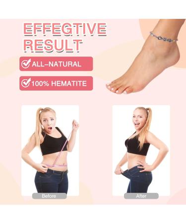 CMJBuhr Magnetic H matit Foot Chain - 4 Piece Magnetic Hard Band Bracelet for Men & Women | Natural Magnetic Stone for Therapy - Buy Online on GoSupps.com