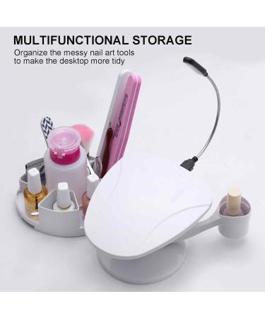 Nail Arm Rest | 2 in 1 Nail Hand Rest and Manicure Supplies Professional Nail Supplies for Salon Home for Her Non-Slip Nail Station with LED Light Aezon - Buy Online on GoSupps.com