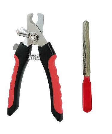 Professional Pet Nail Clipper with Nail File Dog Cat nail Clippers with Safety Guard to Avoid Over-Cutting for All Kinds of Pets Made of Professional Stainless Steel Safe and Easy to Use (L Red) L Red - Buy Online on GoSupps.com
