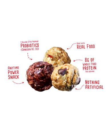 simplyFUEL Whole Food Protein Balls with Probiotics - 12 Balls - Chocolate Coconut Peanut Butter - 9.6 Oz. - Buy Online on GoSupps.com