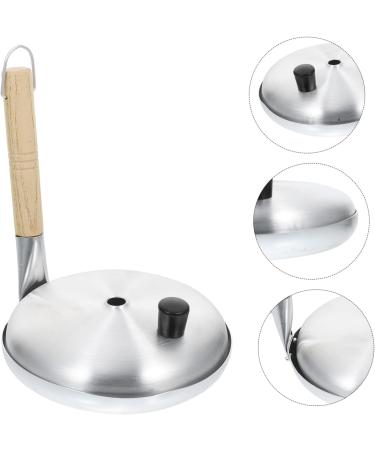 PRETYZOOM 1pc Frying Pan Paella Skillet Pan Pizza Pan Deep Frying Pot Japanese Frying Pot Flat Breakfast Grill Pan Frying Skillet Oven Pans Frying Wok with Cover Wood Small Pan 16c - Buy Online on GoSupps.com