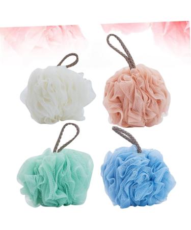 Healeved 4pcs Bathroom Accessories - Body Scrubber Loofah & Shower Sponge Set for Men & Women | Foam Bath Sponges for Clean & Refreshing Showers - Buy Online on GoSupps.com