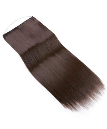 Silk-Co Hair Extensions - Smooth Synthetic Extensions with Invisible Cord | Medium Brown 60cm | Perfect for Hair Sealing & Natural Look - Buy Online on GoSupps.com
