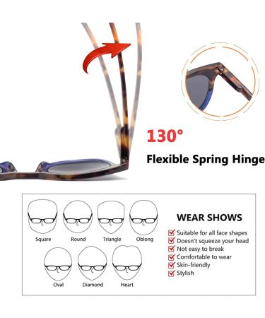 LianSan Women's Invisible Bifocal Reading Sunglasses - UV Protection Sun Readers - Retro Style Blue Tortoise&Black - 275.0 x - Buy Online on GoSupps.com