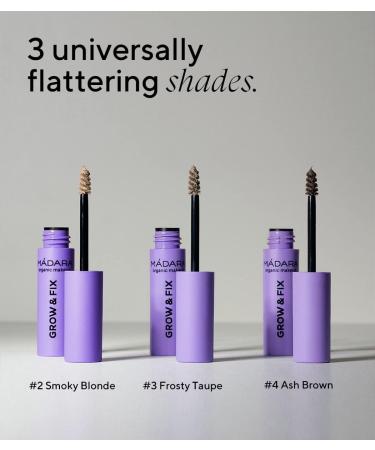 M DARA GROW & FIX Tinted Eyebrow Gel 4 ASH BROWN - Tints Eyebrows With Natural Mineral Pigments Adds Volume & Hold Promotes Eyebrow Growth 4.25ml - Buy Online on GoSupps.com