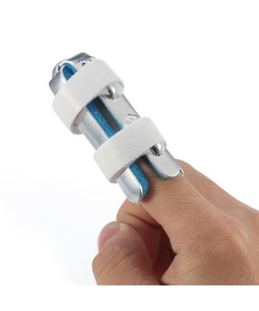 Finger Splint Injury Pain Bending Deformation Correction Aluminium Finger Hand Splint for Trigger Mallet Broken Arthritis Fingers Protector(L)