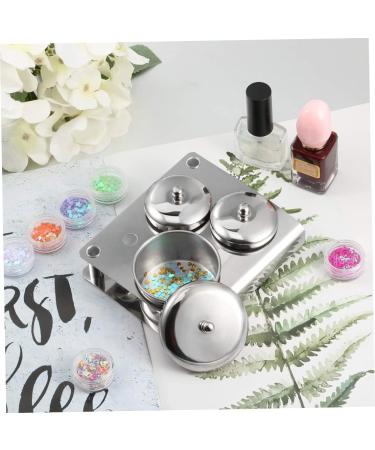 Manicure Container Liquid Powder Cup Crystal Tools Dispensing Container With Lid for Women manicure container - Buy Online on GoSupps.com