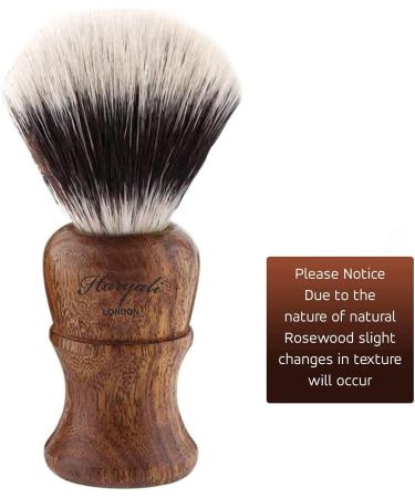 Haryali London Synthetic Silvertip Shaving Brush - Wooden Handle for Extra Lather - Ideal for Shaving Creams and Soaps - Buy Online on GoSupps.com