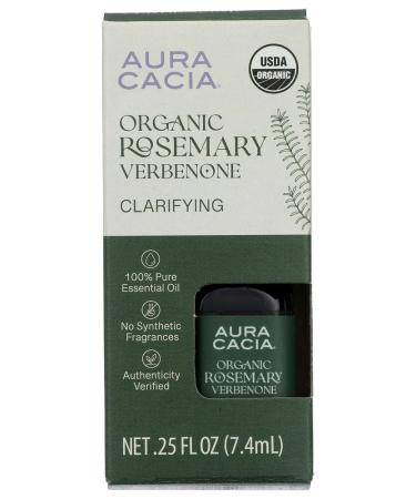 Aura Cacia Organic Rosemary Verbenone Essential Oil 0.25 Fz