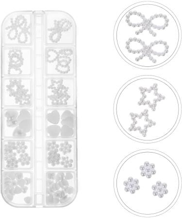 LALAFINA 1 Box Nail Decoration Pearl Nail Art Nail Jewels Nail Pearls Pearl Nail Gems Pearls for Nails Art Mini Decor Rhinestones Manicures Accessories Nail Supplies White Heart - Buy Online on GoSupps.com