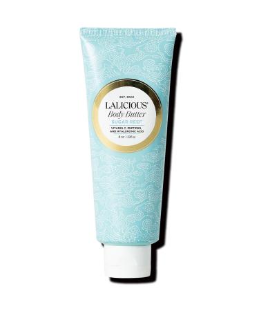LALICIOUS Sugar Reef Body Butter - Hydrating Body Moisturizer with Shea Butter Cucumber Extract & Apricot Oil No Parabens (8 Ounces)