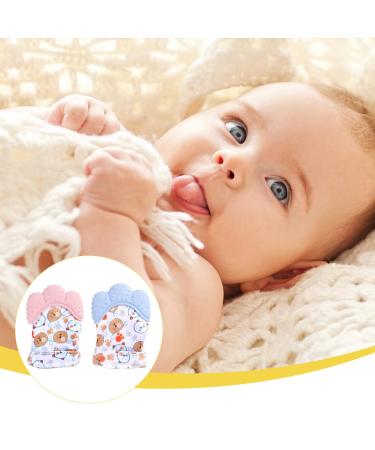 Shop Oudqfcj 2PC Baby Bite Gloves & BPA-Free Bite Ring Toys | Soothe Gums for 0-6 Months - Buy Online on GoSupps.com