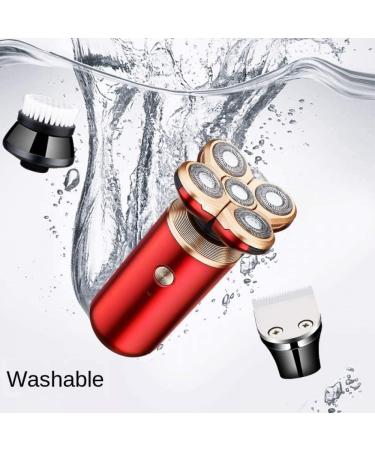 KouRy 5 in 1 Electric Shaver for Men - Bald Head Razor Hair Clippers & Grooming Kit - Fast-Charging Waterproof (Red - Buy Online on GoSupps.com