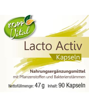 KOPP Vital Lacto Activ - 90 Capsules of 18 Lactic Acid Bacteria | Pharmacy Quality Probiotics | International Shipping Available - Buy Online on GoSupps.com