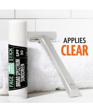 Pacific Shaving Company SPF 30 Broad Spectrum Face Sunscreen Stick - Portable Mineral Sunscreen for Face with Aloe Vera Coconut Oil + Vitamin E - Clear Non-Greasy Travel Size Sunblock Stick (2 Pack) - Buy Online on GoSupps.com