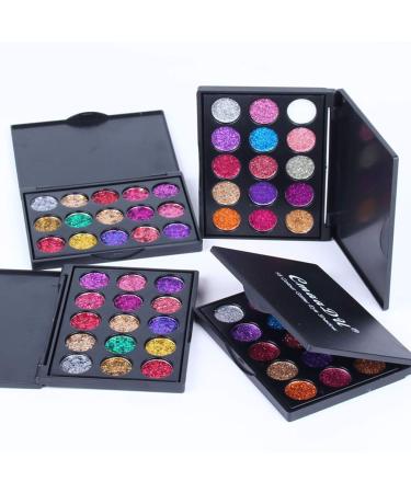 MEICOLY Glitter Eyeshadow Palette - 30 Colors Pressed Pigmented Shimmer Sequined Palette for Long-Lasting Eye Makeup - 3.94X3.07 Inch/pack - Buy Online on GoSupps.com