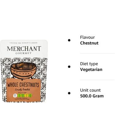Merchant Gourmet Whole Chestnuts 500g - Premium Quality Ready-to-Eat Chestnuts - Buy Online on GoSupps.com