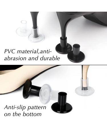 High Heel Protectors - 8 Pairs Heel Stoppers & Repair Caps for Women - 4 Sizes Shoe Heel Covers - Ideal for Weddings, Grass, Gravel, Wetlands - Black/Clear - Pack of 8 - Buy Online on GoSupps.com