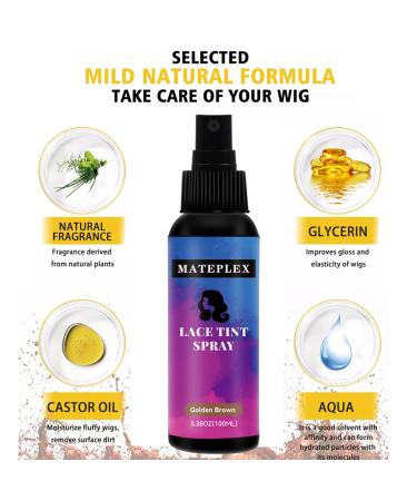 Lace Melting Tint Spray for Wigs Concealer for Hair Wigs Natural Finishing Edge Control for Women Toupees& Hairpieces(Golden Brown) - Buy Online on GoSupps.com
