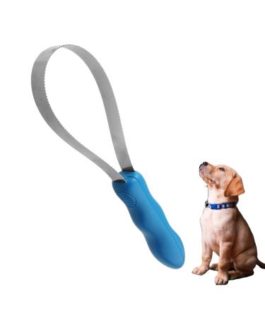 FNOBWE Dog Brush Shedding Blade Dual-Sided Stainless Steel Deshedding Tool Dog Grooming Supplies, 1Pack