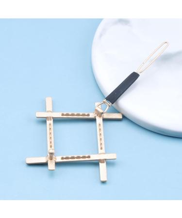 Yheakne Boho Square Hair Clip Gold Hollow Square Hairclips Barrette Vintage Hair Barrette Pins Decorative Bobby Pin Metal Minimalist Hair Accessories for Women and Girls Gifts (Gold) - Buy Online on GoSupps.com