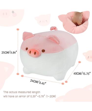 Locisne Pink Pig Plush Pillow Chubby Animal Toy 40CM - Kawaii Cute Comfortable Doll Cushion for Home Decor & Gifts - Buy Online on GoSupps.com