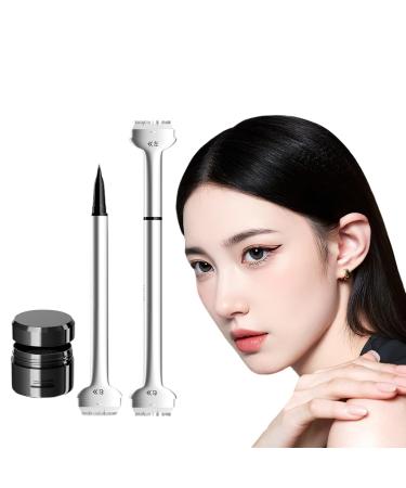 Lower Lash Stamp Silicone Eyelash Stamp 2-In-1 Eyelash Stamp & Eyeliner Eye Makeup Tool Natural Look For Make Up Beginner Waterproof And Sweatproof Immediate Molding (Black)