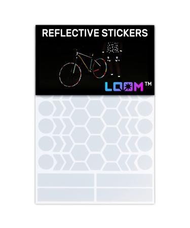 Reflective Stickers Kit (67pcs Grey)| Self-Adhesive Bike Decals for Nighttime Safety | Reflective Sticker for Helmet, Motorcycle, Bicycle, Car & Stroller | Waterproof Visibility Stickers