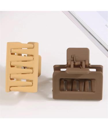 Hair Clips 5CM Hair Clips Matte Frosted Square Hair Claws Hairpin Hair Accessories Women Girls(Color:14) - Buy Online on GoSupps.com