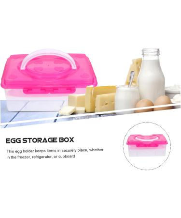 GLEAVI Egg Storage Box Eggs Food Trays Camping Fridge Containers for Food Egg Holder Call Crisper re-usable Rosy 24X16.5X10CM - Buy Online on GoSupps.com