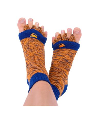 My Happy Feet Foot Alignment Socks with Toe Separator | for Men and Women | Navy and Orange - Buy Online on GoSupps.com