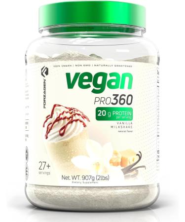 Forzagen Vegan Protein 360 2 Lbs 27 Servings, Plant Based Protein Extracted from Quinoa, Brown Rice and Pea Isolate Protein, Dairy, Soy and Gluten Free, Nom GMO (Vanilla)