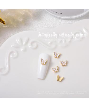 FEIlei 5Piece Colorful Metal Butterfly Nail Decoration Butterfly Charm for DIY Manicure - Buy Online on GoSupps.com