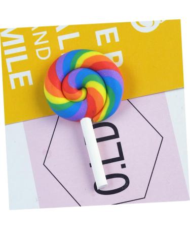 FOYTOKI 12 Pieces Pacifier Charms Rainbow Caramel Candy Lollipop DIY Lollipop Candy Lollipop Candy Jelly Candy Clay Pendant Lollipop - Buy Online on GoSupps.com
