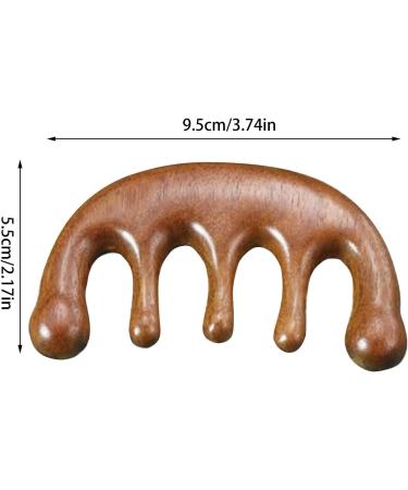 Wooden Scalp Massage Comb & Meridian Brush - Natural Hair Massager for Fascia & Acupoint Relief - Buy Online on GoSupps.com