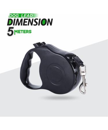 Extendable Dog Lead Heavy Duty Retractable Dog Lead Pet With One Handed Brake Release Button Easy Grip Handle Suitable For Small And Medium Dog Leash Outdoor Walking Training Pet Supplies 5M(1Pc) - Buy Online on GoSupps.com