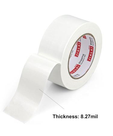 JIALAI HOME 3 Pack Heavy Duty White Duct Tape 2 Inches x 30 Yards 8.27 mil  Strong Flexible No Residue All-Weather and Tear by Hand - for Repairs  Industrial Professional Use
