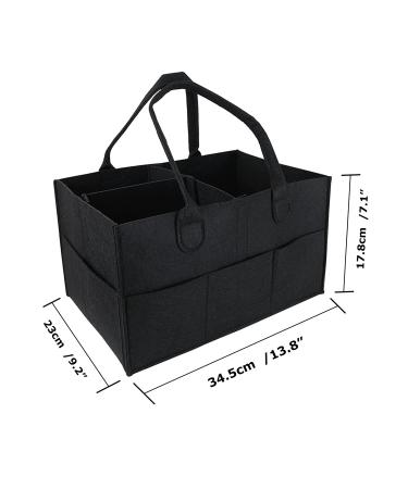 Twoyu 2Pack Baby Diaper Bag Caddy - Portable Organizer with Water Bottle Holder - Travel Handle Bag (Black) - Buy Online on GoSupps.com