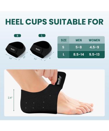 Buy Gel Heel Protectors - Premium Breathable Heel Cups for Women | Achilles Tendonitis & Cracked Heels Relief (2 Pairs - Buy Online on GoSupps.com