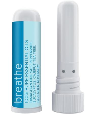 MOXE Breathe | Himalayan Salt Inhaler | Help Clear Congestion Boost Focus and Improve Breathing | Natural Aromatherapy | Peppermint Lavender and Tee Tree Essential Oil (1 Pack) Breathe 1 Pack - Buy Online on GoSupps.com