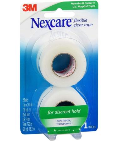 3M Nexcare Flex Clear First Aid Tape 1-Inch X 10-Yard 2 Rolls Per Pack (4 Packs) - Buy Online on GoSupps.com