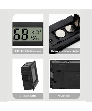 Buy Black LCD HD Digital Thermometer Hygrometer - Accurate Indoor Temperature & Humidity Meter - Buy Online on GoSupps.com