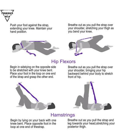 Forbidden Road Stretch Strap 6ft - 8ft Yoga Strap with 10 Loops - Green/Black/Blue/Purple - Exercise Band for Physical Therapy - Buy Online on GoSupps.com