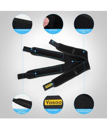 Buy Adjustable Compression Dual Patella Knee Brace - Sports Knee Support & Protector for Pain Relief - Buy Online on GoSupps.com