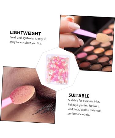 SOESFOUFU 50pcs Double Ended Eyeshadow Brush Eyeshadow Sponge Stick Eye Shadow Brush Makeup Pink Plastic - Buy Online on GoSupps.com