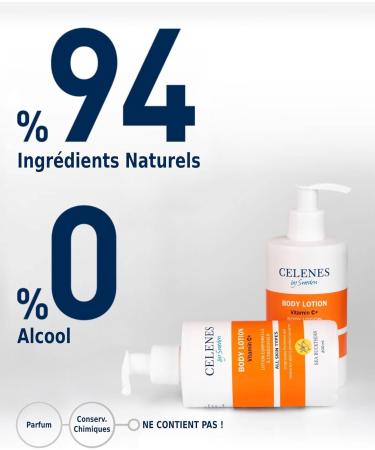 Celenes by Sweden - Sea Buckthorn and Vitamin C Body Lotion - Intensive Hydration and Protection - Ideal for Oily and Combination Skin - Free from Parabens Alcohol or Mineral Oil - 200 ml - Buy Online on GoSupps.com