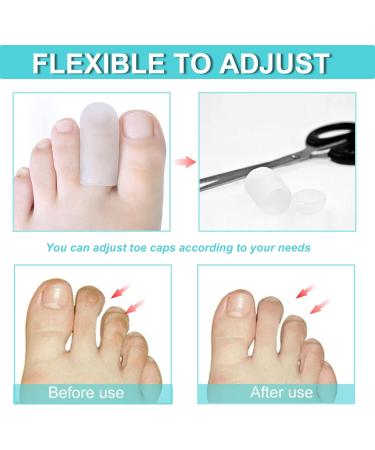Soft Silicone Toe Protectors - Set of 10 Pairs | Prevent Friction, Hammer Toes, Blisters, Corns | Relief for Ingrown Toenails | Different Sizes with Holes - Buy Online on GoSupps.com