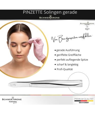 Buy Schwertkrone Professional Tweezers - 8 cm Straight Eyebrow & Splinter Tweezers from Solingen Germany - International Shipping Available - Buy Online on GoSupps.com