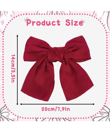 Stylish Red Bow Hair Clip for Women | Large French Hair Bows & Barrettes - Shop Internationally - Buy Online on GoSupps.com